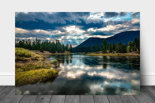 Rocky Mountain metal print of the Snake River on a peaceful autumn morning in Grand Teton National Park, Wyoming by Sean Ramsey of Southern Plains Photography.
