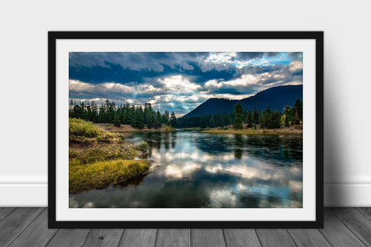 Framed and matted Rocky Mountain print of the Snake River on a peaceful morning in Grand Teton National Park, Wyoming by Sean Ramsey of Southern Plains Photography.