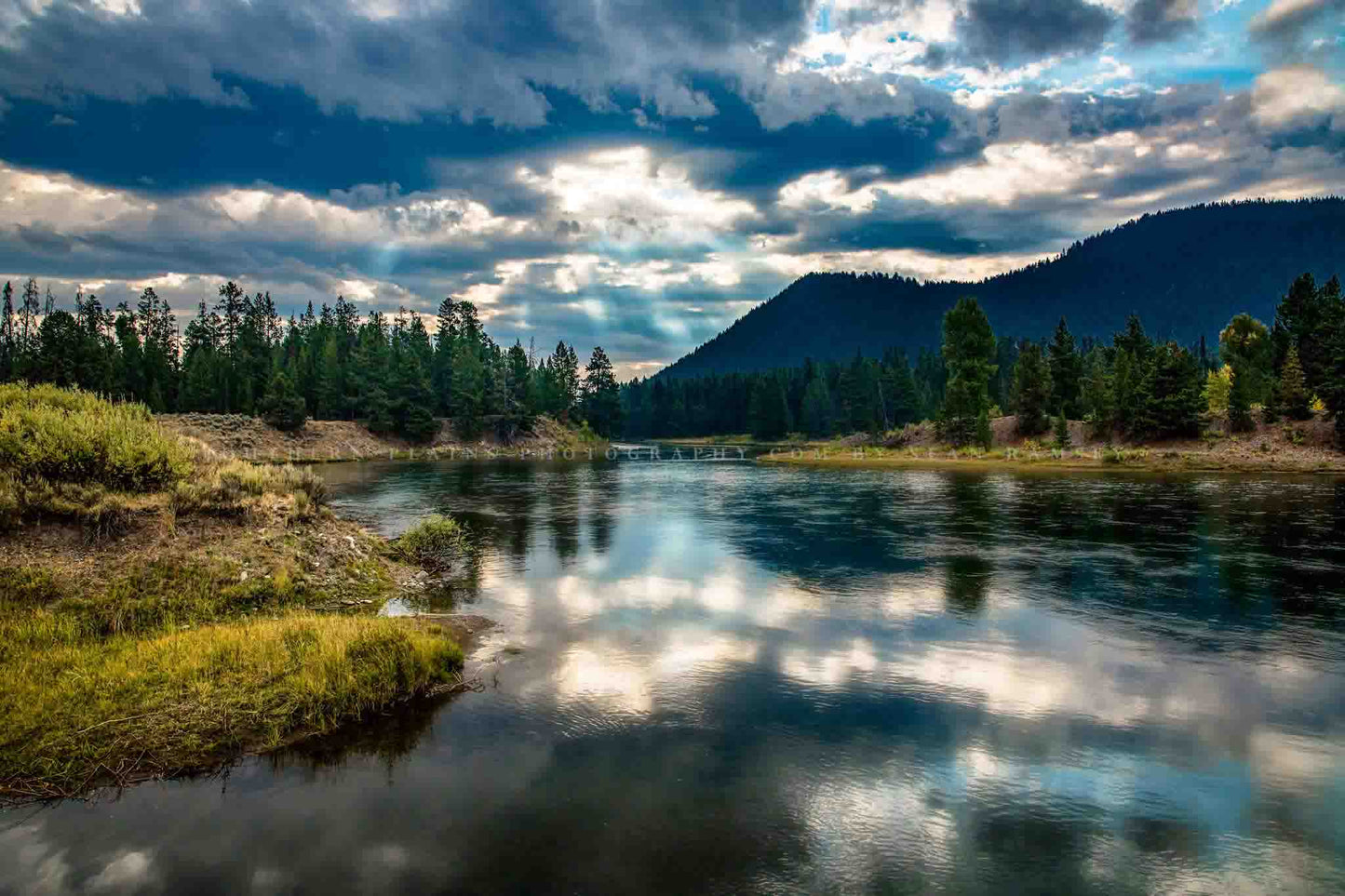 Rocky Mountain photography print of the Snake River on a peaceful morning in Grand Teton National Park, Wyoming by Sean Ramsey of Southern Plains Photography.