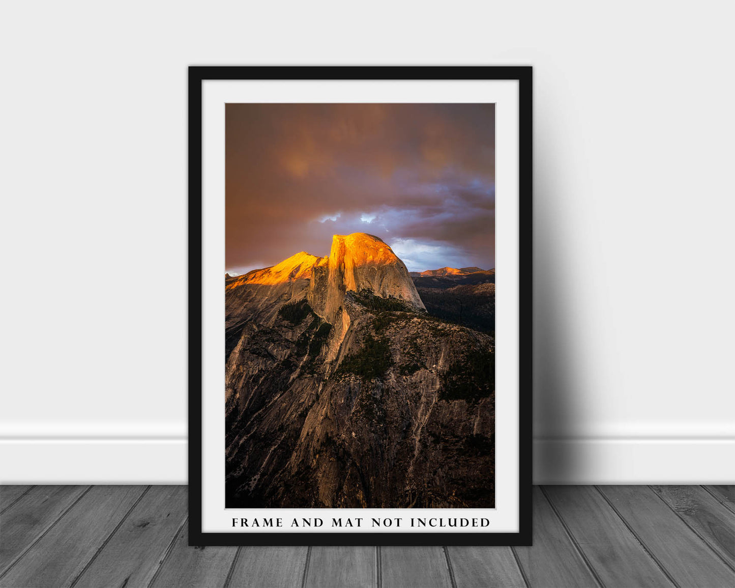 Yosemite Photo Print | Sunlight on Half Dome Picture | California Wall Art | Vertical National Parks Photography | Sierra Nevada Decor