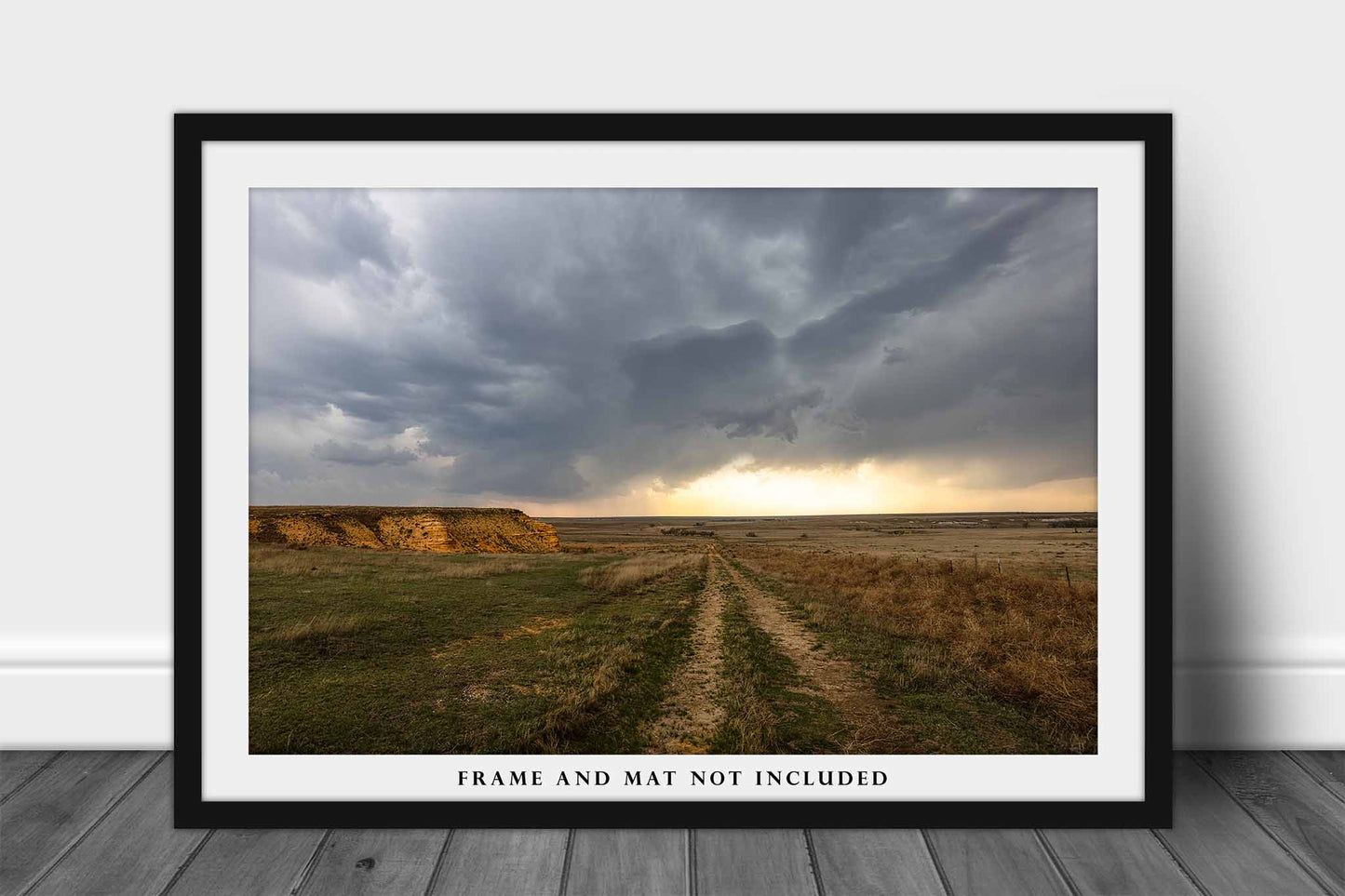 Great Plains Photography Print | Prairie Picture | Stormy Sky Wall Art | Kansas Landscape Photo | Western Decor | Not Framed