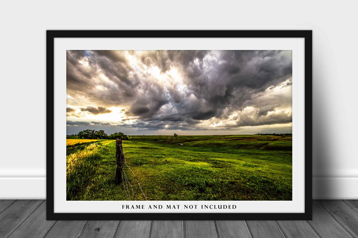 Great Plains Photo Print | Stormy Sky Over Prairie Picture | Nebraska Wall Art | Landscape Photography | Country Decor
