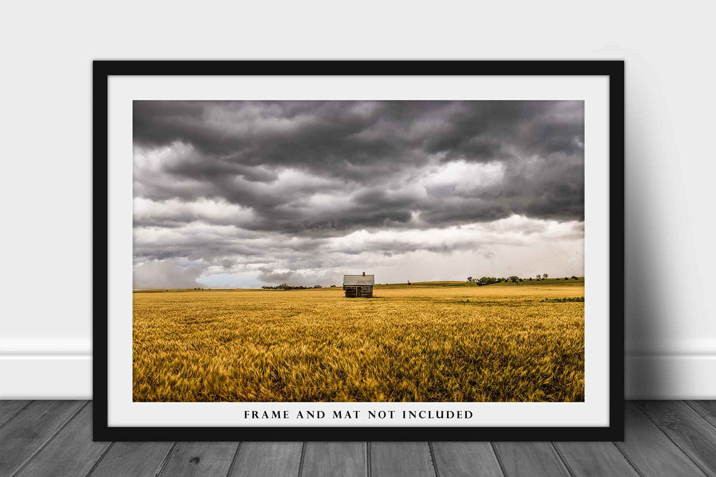 Farm Photo Print | Pump House in Wheat Field Picture | Kansas Wall Art | Country Photography | Farmhouse Decor