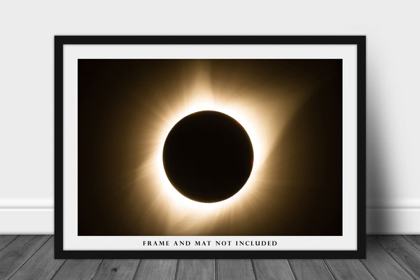 Celestial Photo Print | Total Solar Eclipse Picture | Nebraska Wall Art | Nature Photography | Science Decor