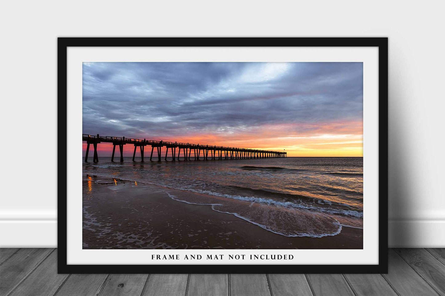 Pensacola Beach Pier Photography Print | Gulf Coast Picture | Seascape Wall Art | Florida Photo | Coastal Decor | Not Framed