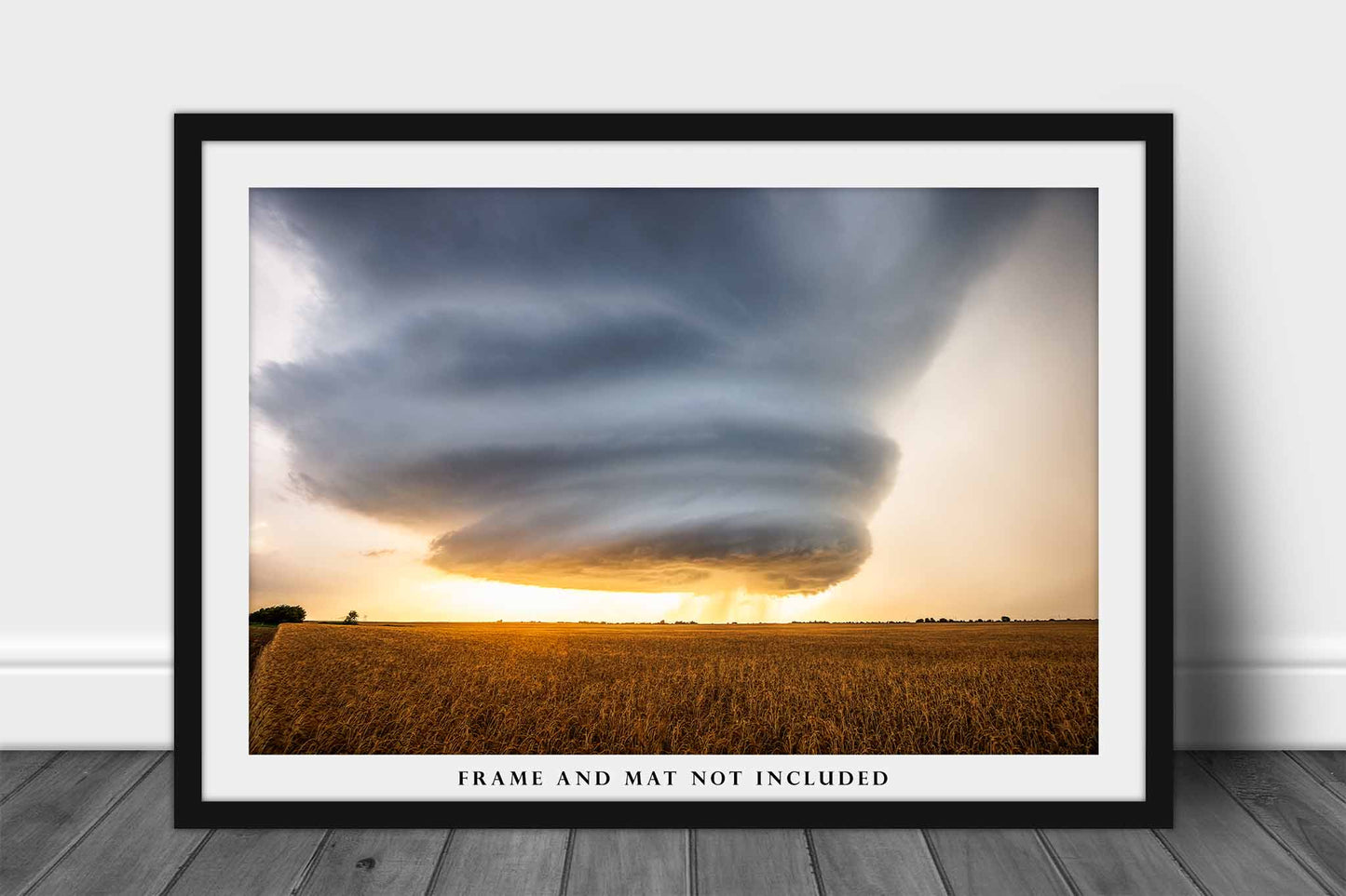 Supercell Thunderstorm Photography Print | Sunset Storm Picture | Weather Wall Art | Oklahoma Sky Photo | Nature Decor | Unframed