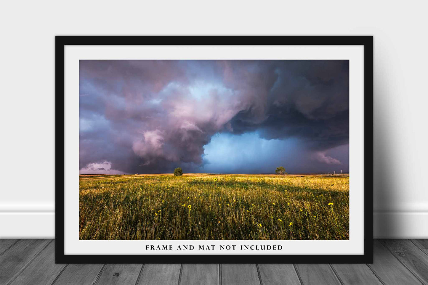 Storm Photography Print | Supercell Thunderstorm Picture | Oklahoma Prairie Wall Art | Weather Photo | Nature Decor | Unframed