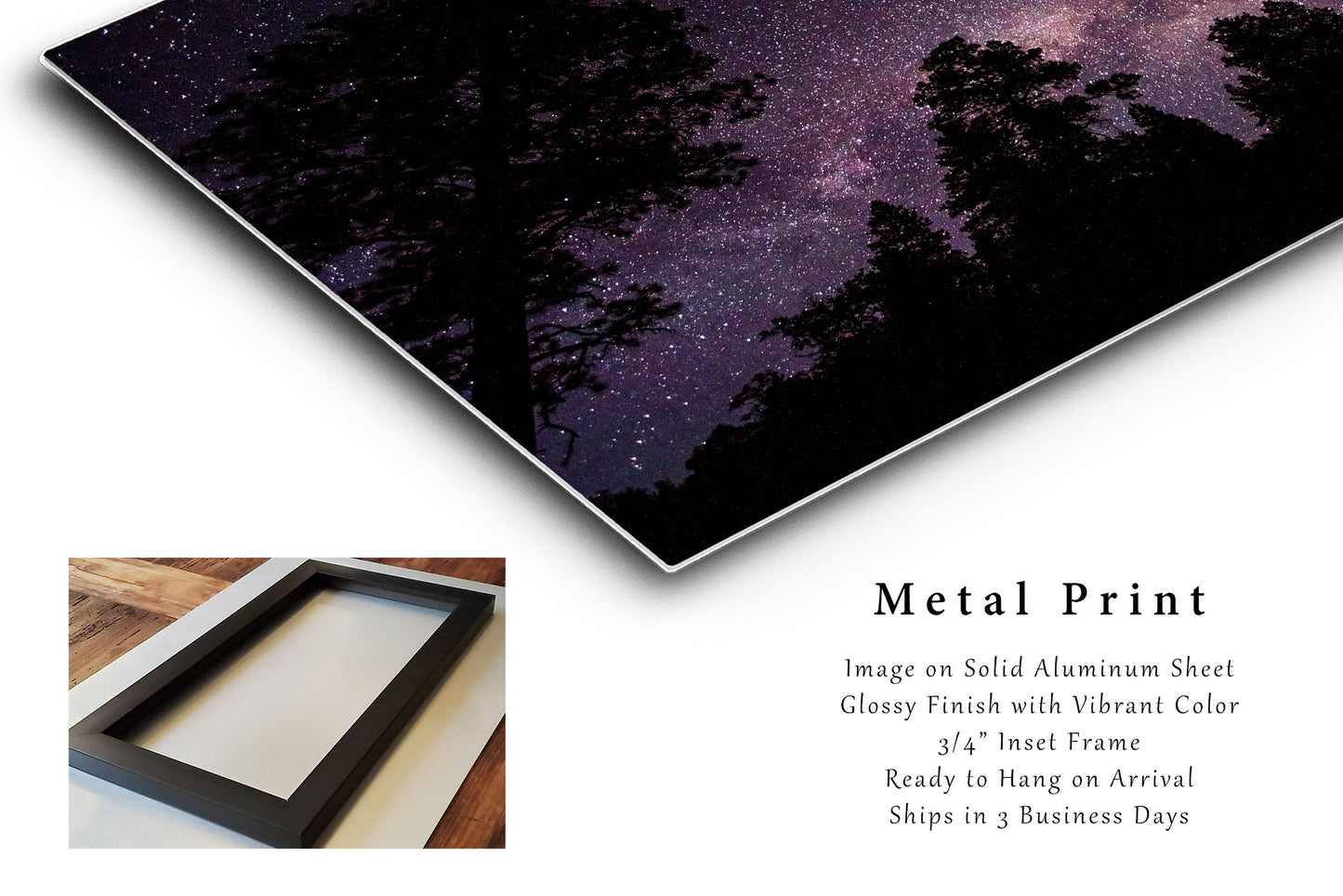 Night Sky Metal Print | Shooting Star, Plane and Satellite Photography | Rocky Mountain Wall Art | Colorado Photo | Celestial Decor | Ready to Hang