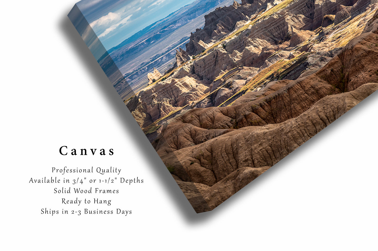 Canvas Wall Art | Badlands National Park Picture | Landscape Gallery Wrap | South Dakota Photography | Western Decor