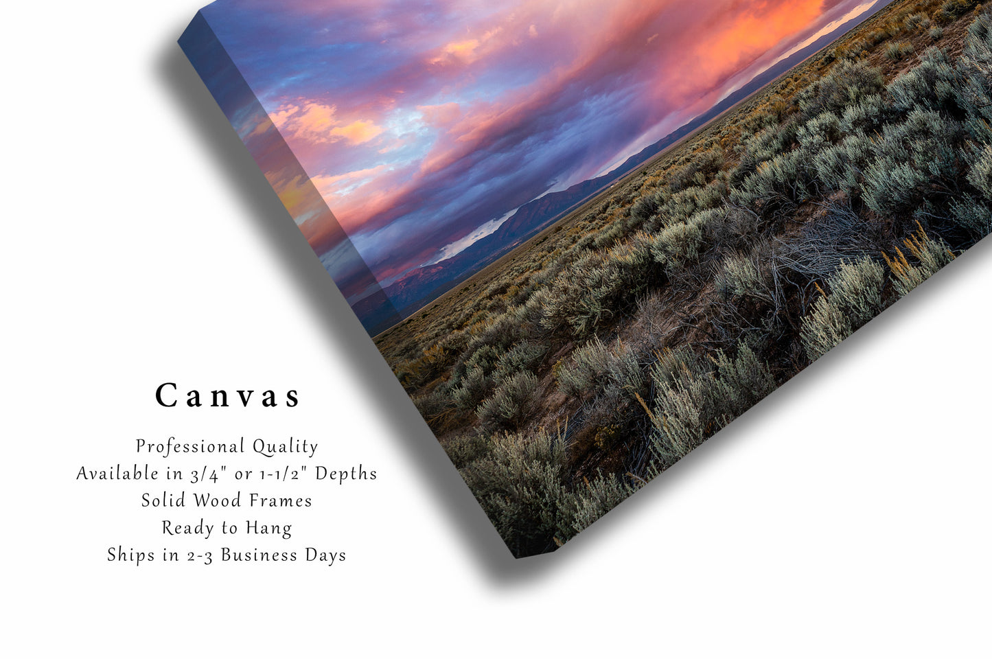 Southwest Canvas | Colorful Storm Gallery Wrap | Taos New Mexico Photography | Monsoon Wall Art | Nature Decor | Ready to Hang