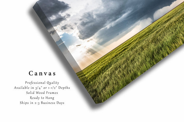 Canvas Wall Art | Tornado Photo | Storm Gallery Wrap | Kansas Photography | Extreme Weather Picture | Thunderstorm Decor
