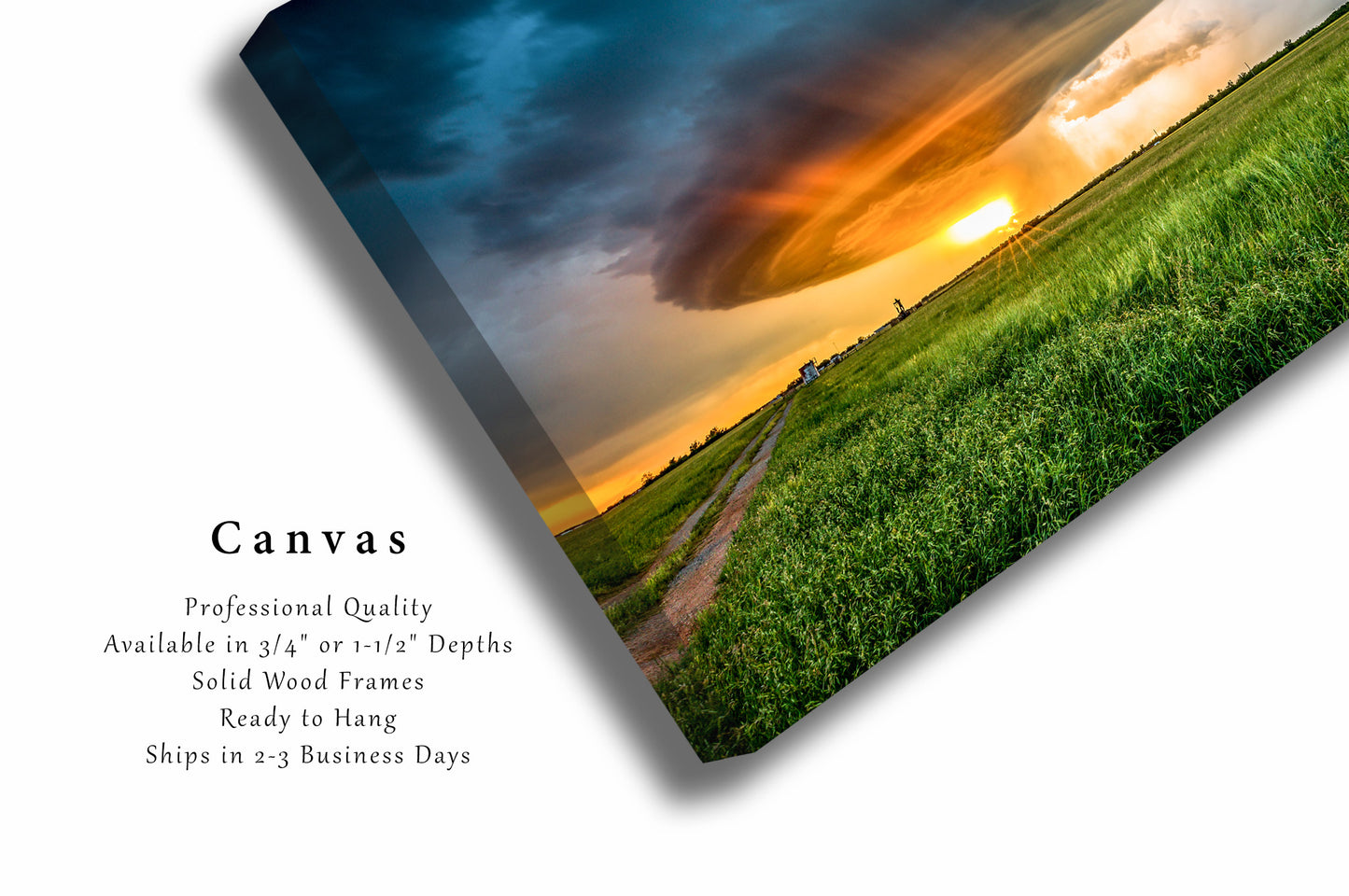 Storm Canvas | Thunderstorm Gallery Wrap | Oklahoma Photography | Weather Wall Art | Nature Decor | Ready to Hang