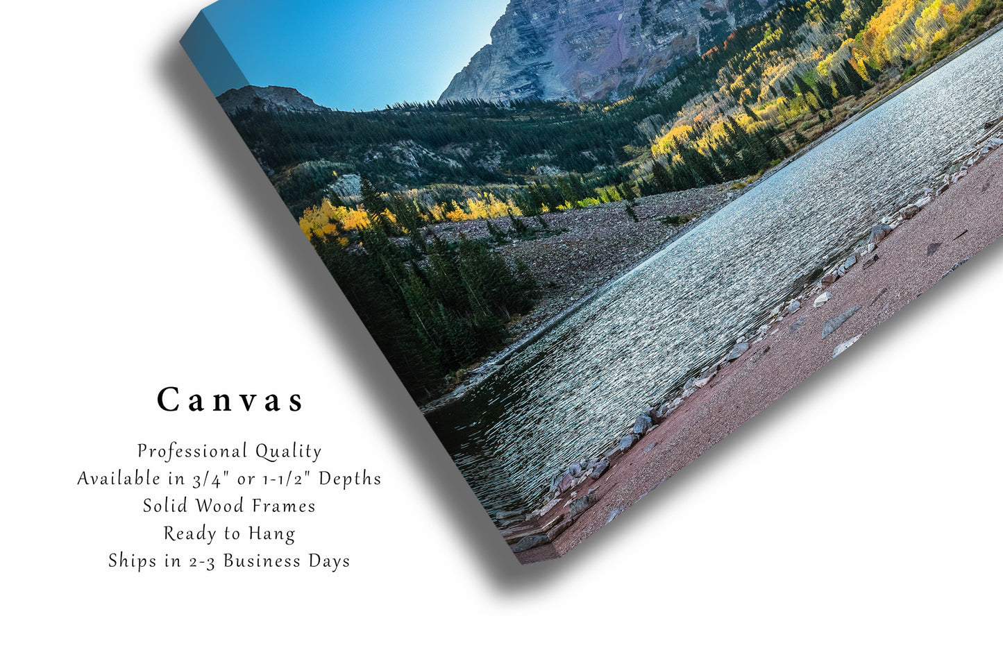 Canvas Wall Art | Maroon Bells Photo | Rocky Mountains Gallery Wrap | Aspen Colorado Photography | Landscape Picture | Western Decor