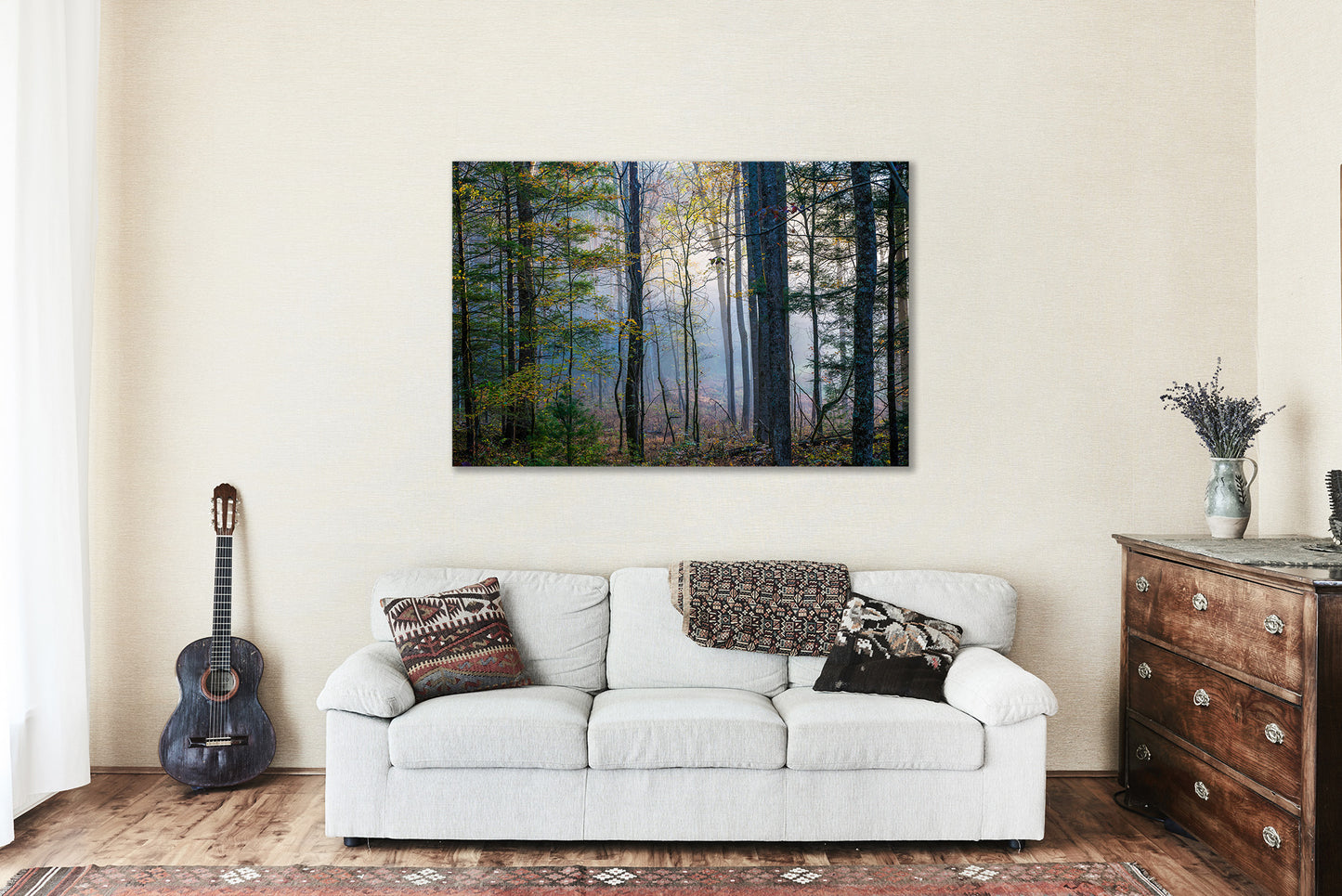 Canvas Wall Art | Foggy Forest Photo | Nature Gallery Wrap | Tennessee Photography | Great Smoky Mountains Picture | Appalachian Decor