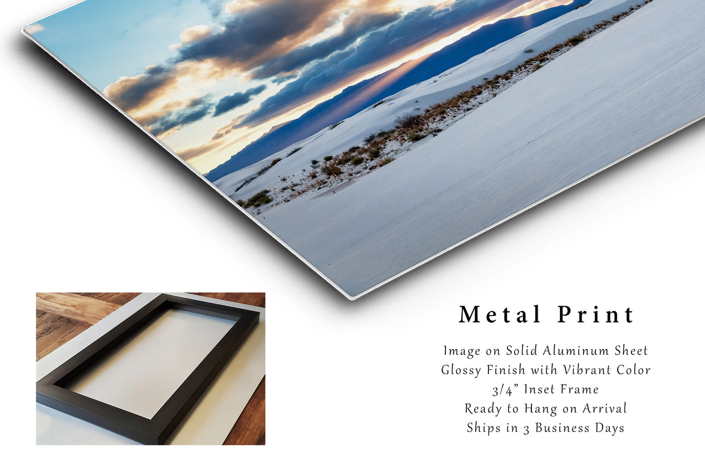 Metal Print | White Sands National Park Photo | New Mexico Artwork | Desert Art | Landscape Photography | Southwestern Decor