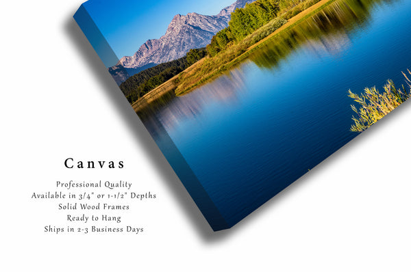 Canvas Wall Art | Mount Moran and Snake River at Oxbow Bend Photo | Wyoming Wall Art | Grand Teton Photography | Nature Decor
