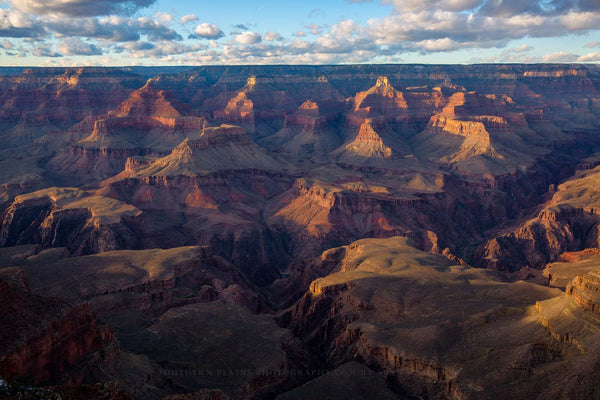 Southwestern photography print of the Grand Canyon from South Rim at sunset on an early spring evening in Arizona by Sean Ramsey of Southern Plains Photography.
